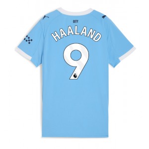 Fotbalové Dres Manchester City Erling Haaland #9 Dámské Domácí Oblečení 2025-26 Krátký Rukáv